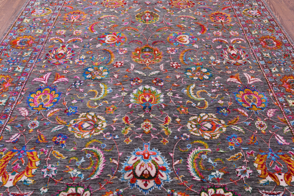 8' 0" X 10' 0" Persian Wool & Silk Hand Knotted Rug - Q14923
