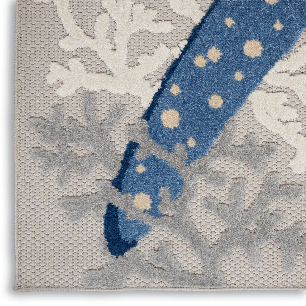 Nourison Aloha 6' x 9' Blue Grey Coastal, Nautical & Beach Rug