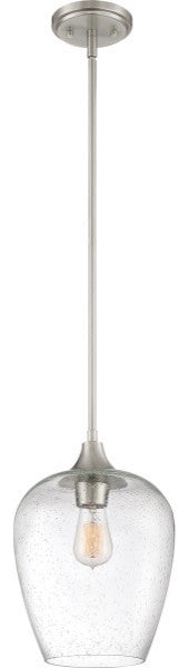 Quoizel TWE1510BN One Light Mini Pendant Towne Brushed Nickel