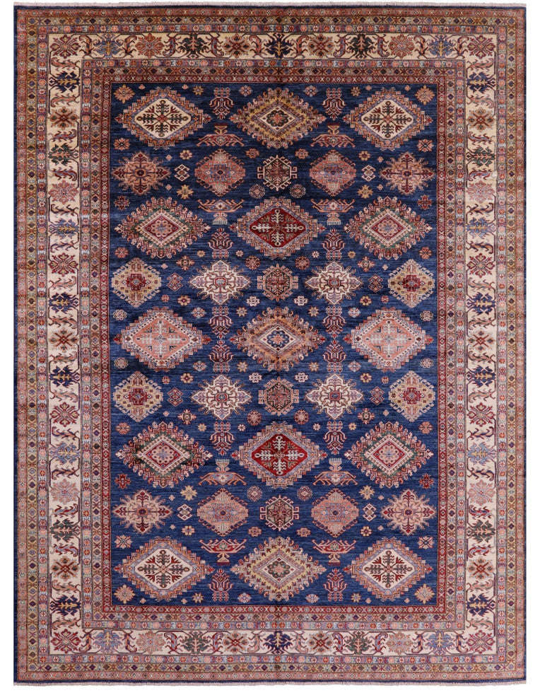 Hand Knotted Super Kazak Wool Rug 10' 1" X 13' 1" Q5215