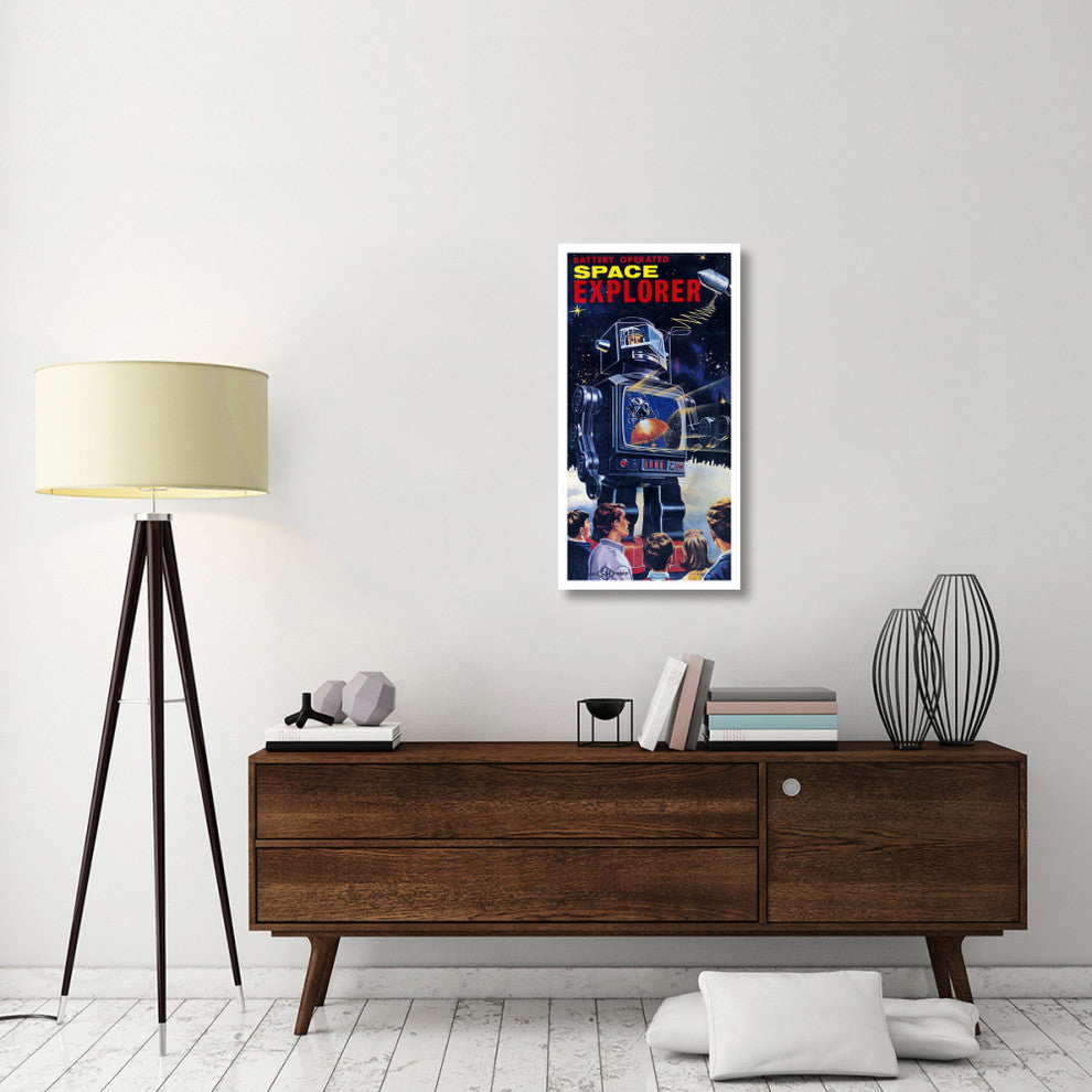 "Space Explorer Robot" Digital Paper Print by Retrobot, 20"x38"