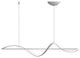 Carros | Minimalistic Wave Design Chandelier for Dining Room, White, L63.0"