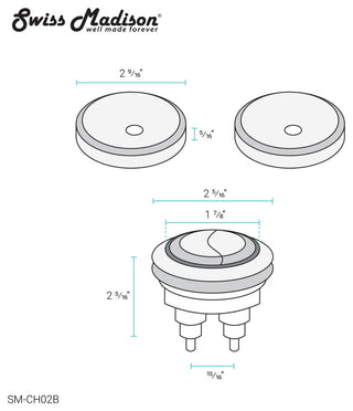Toilet Hardware, SM-1T112, Black