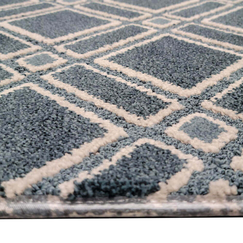 Versailles Pattern Indoor Carpet Area Rug Collection, Pacific, 4x10