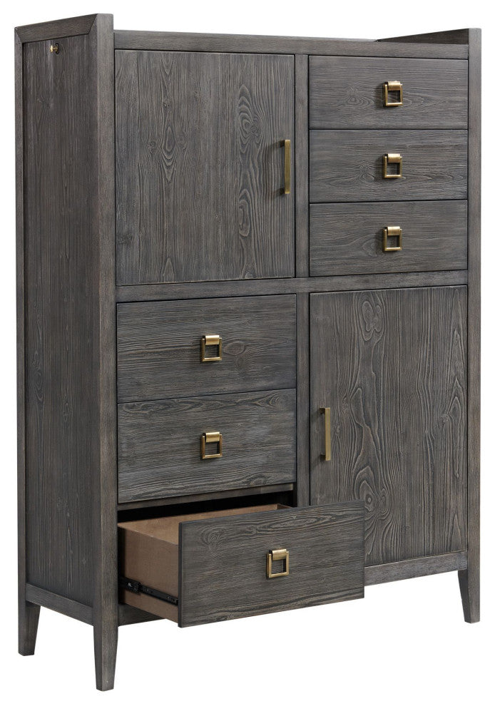 Portia 6-Drawer Gentleman's Chest, Brushed Brindle