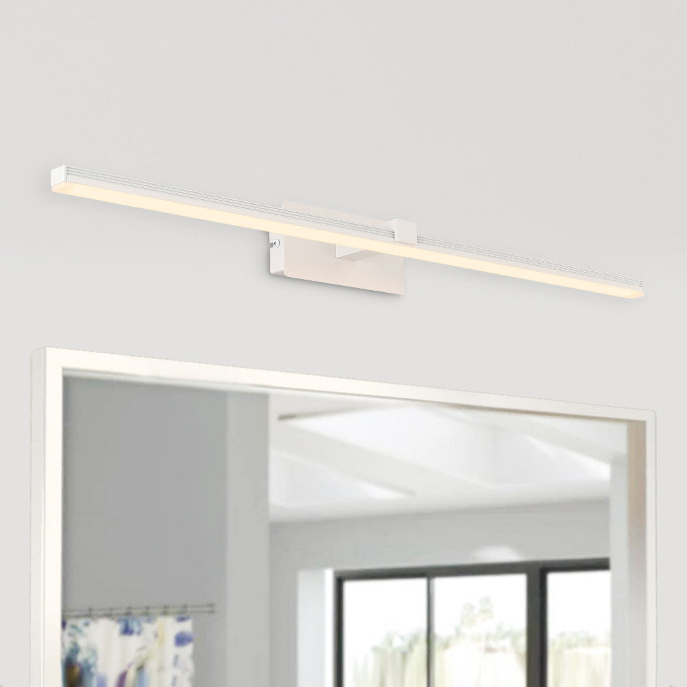 Bathroom LED Vanity Light, White, 31.7"