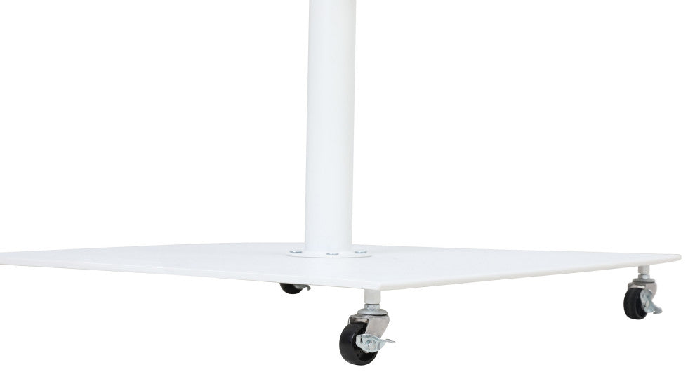 Fiji Patio Umbrella and Base, Beige, Matte Black Pole, Matte White Belize Base