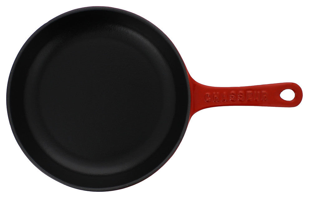 Chasseur 8" Red French Enameled Cast Iron Fry Pan