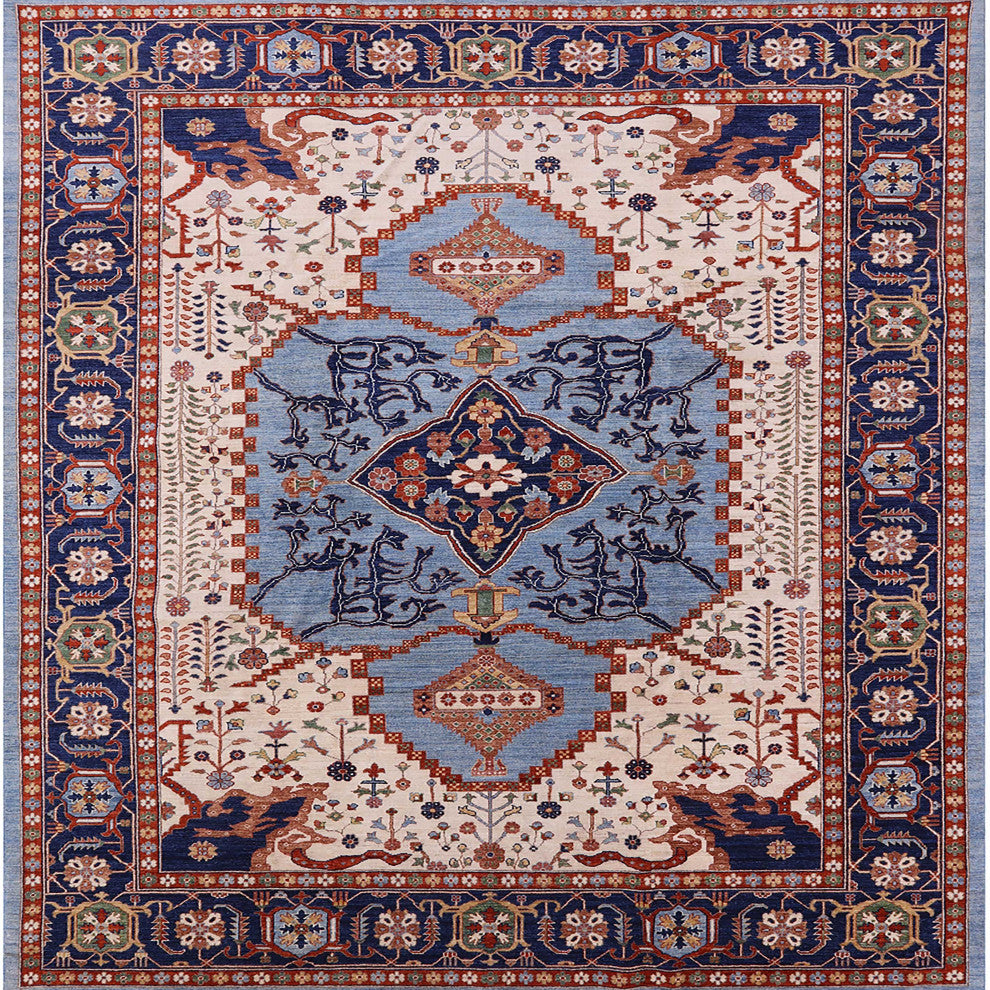 Ahgly Company Indoor Square Mid-Century Modern Area Rugs, 6' Square