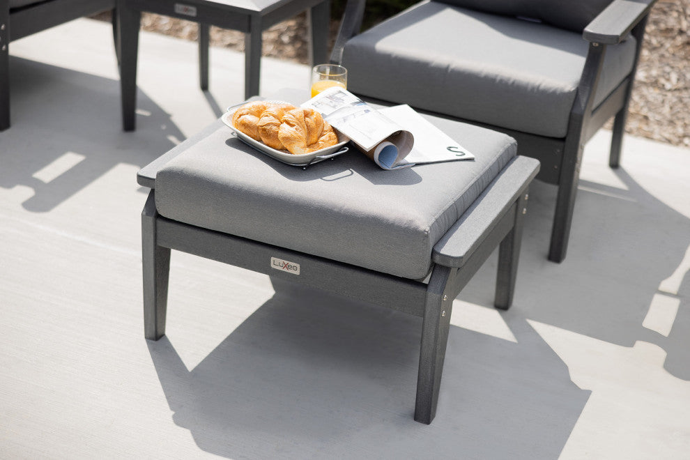 Aspen Ottoman, Cushion, Gray