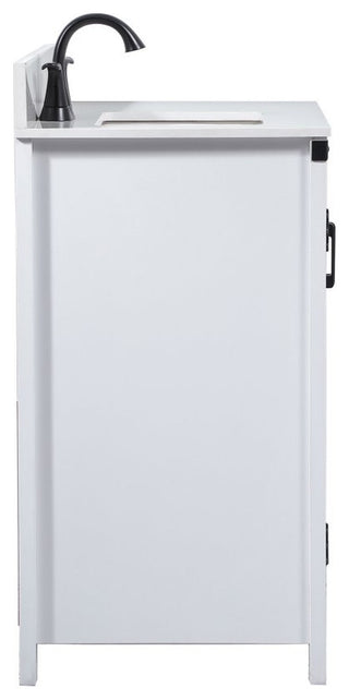 Home Living 19" Farmhouse White-Light Bathroom Vanity