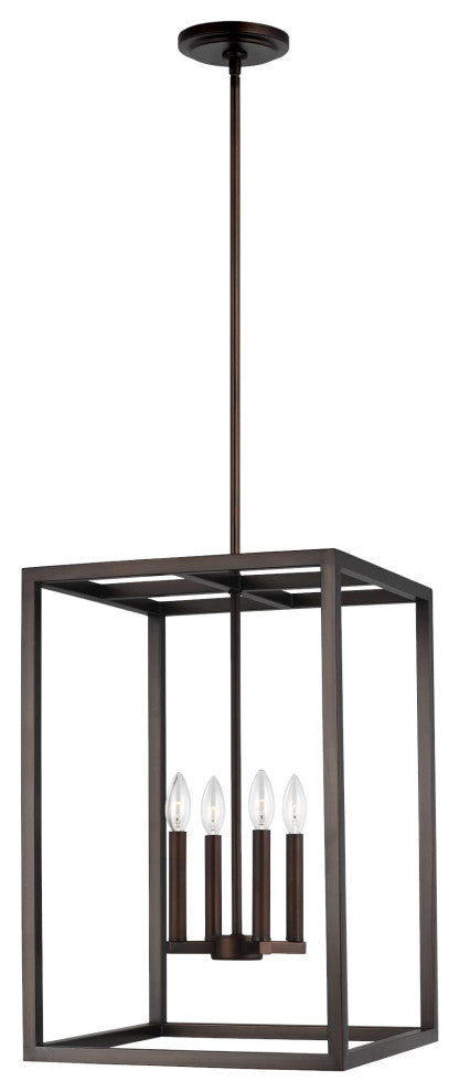 Moffet Street Medium 4-Light Hall/Foyer, Burnt Sienna