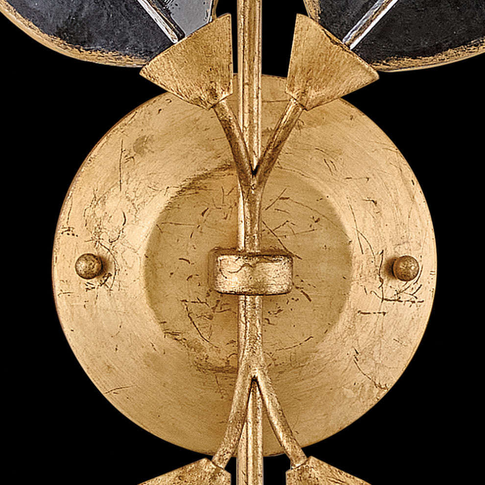 Fredrick Ramond Amira Large Two Light Sconce, Distressed Brass
