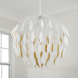 Capital Lighting 351851 Margeaux 5 Light 28"W Botanical Pendant - Matte White