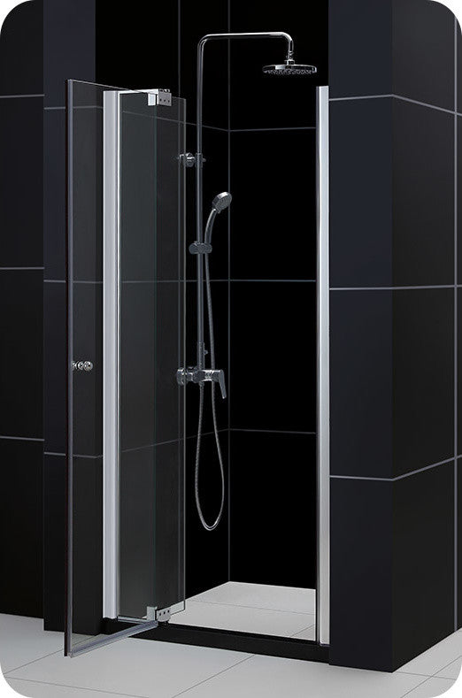 DreamLine Allure 55-56"Wx73"H Frameless Pivot Shower Door, Chrome