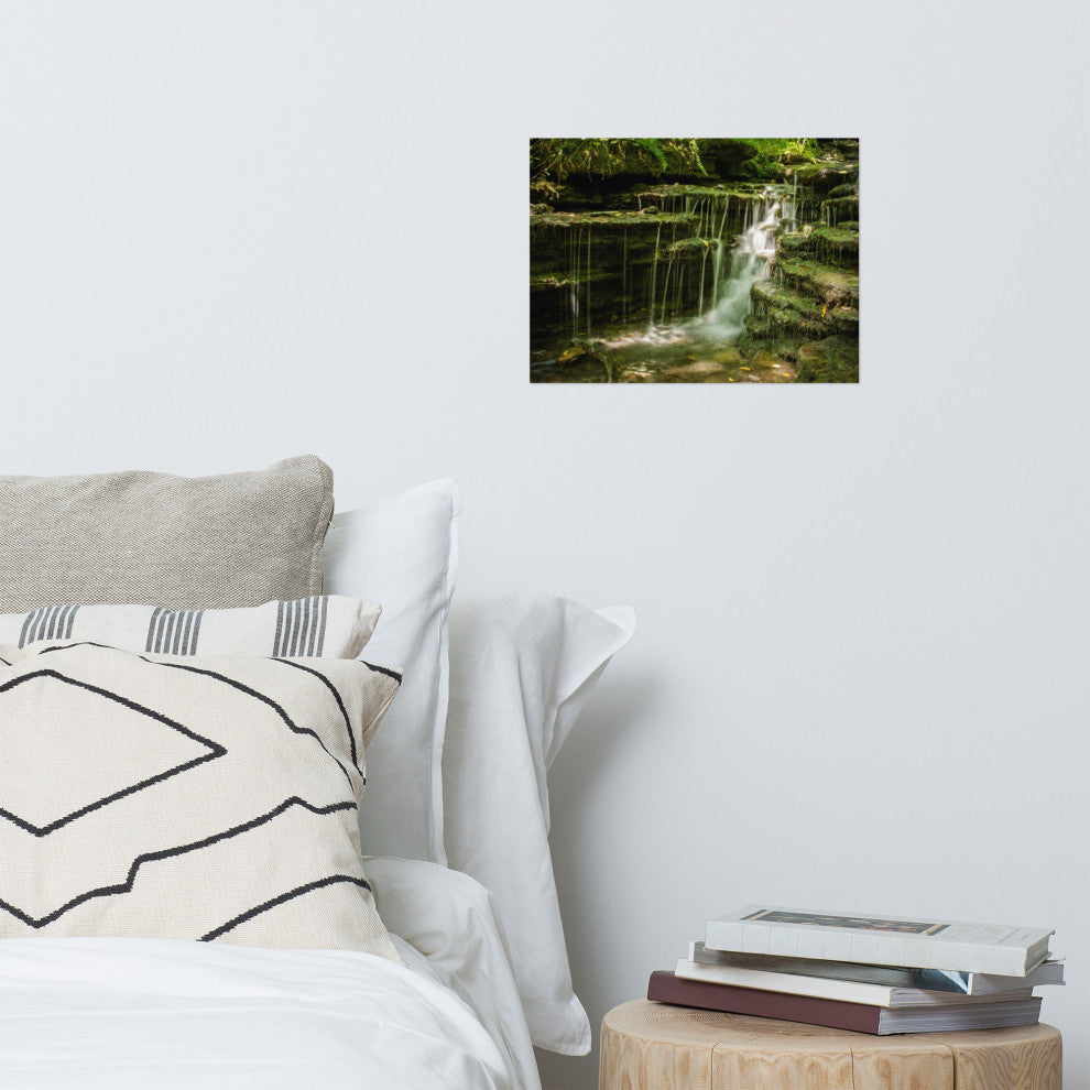 Pixley Falls 1 Landscape Photo, Waterfall Unframed Wall Art Print, 12" X 16"