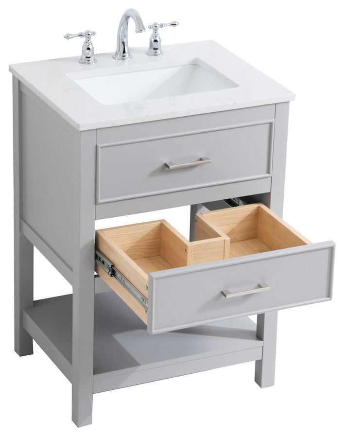 Home Living 24" Single Bathroom Vanity, Gray