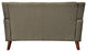 GDF Studio Evelyn Mid Century Modern Fabric Loveseat, Mocha/Walnut