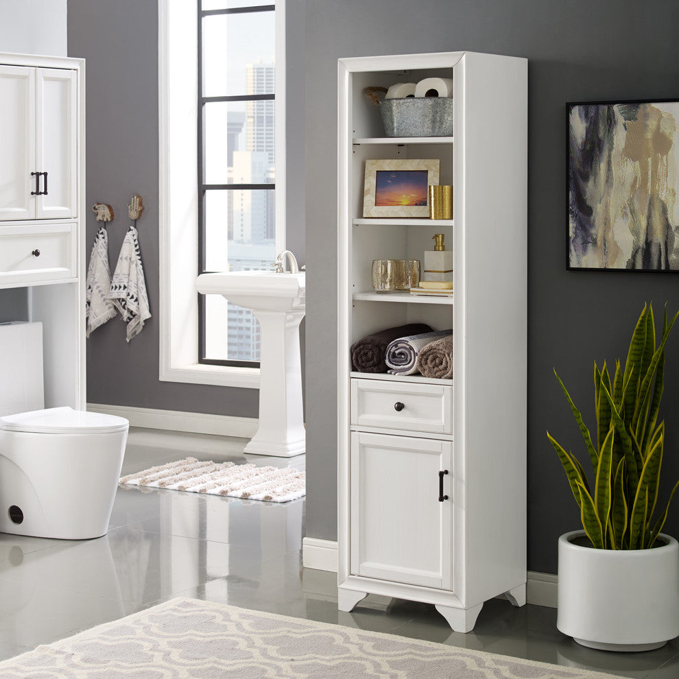 Tara Linen Cabinet, Vintage White