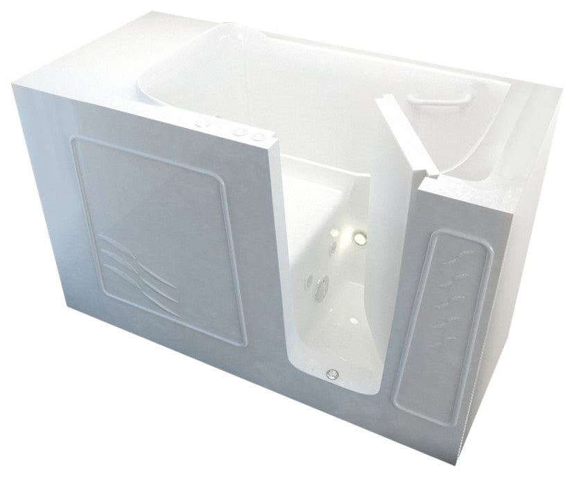 MediTub Walk-In 30 x 60 Right Drain White Whirlpool Jetted Walk-In Bathtub
