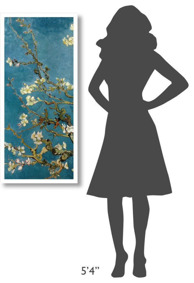 "Blossoming Almond Tree (left)" Digital Paper Print by Vincent van Gogh, 19"x42"
