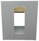 30" Single Vanity, Gray Ash, Gray Granite Top, Rectangle Sink