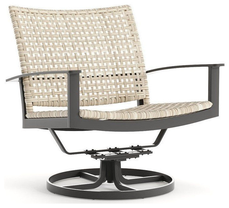 Jasper Swivel Rocker Lounge Chair, Textured Pewter