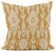 Ikat Decorative Pillow, Gold, 26"x26"