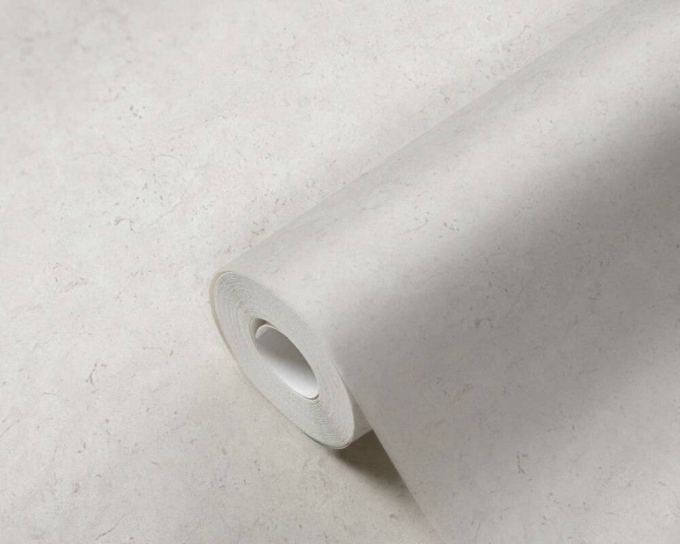 Modern Plains Textured Wallpaper, Concrete Walls, Gray White, 1 Roll