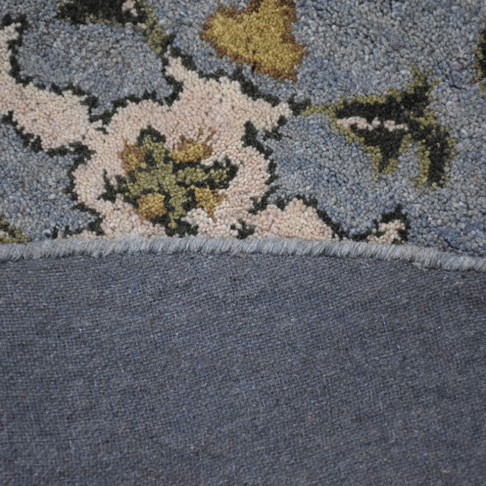 HAND TUFTED WOOL ECO-FRIENDLY AREA RUGS, Blue Green Color, Oriental Design