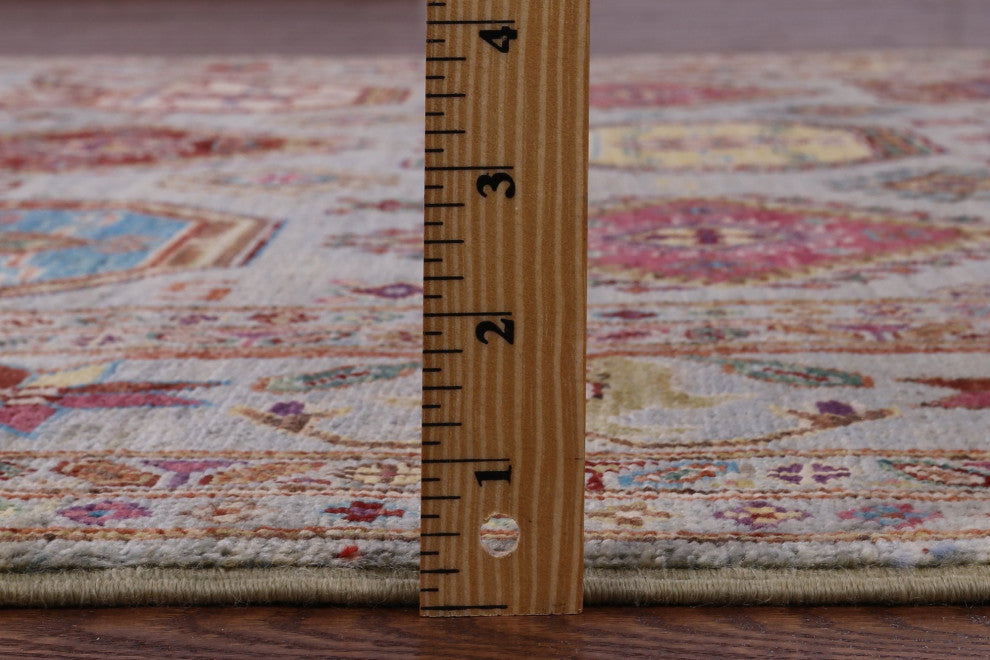 Fine Turkmen Ersari Handmade Wool Rug 5' 8" X 7' 8" - Q12216