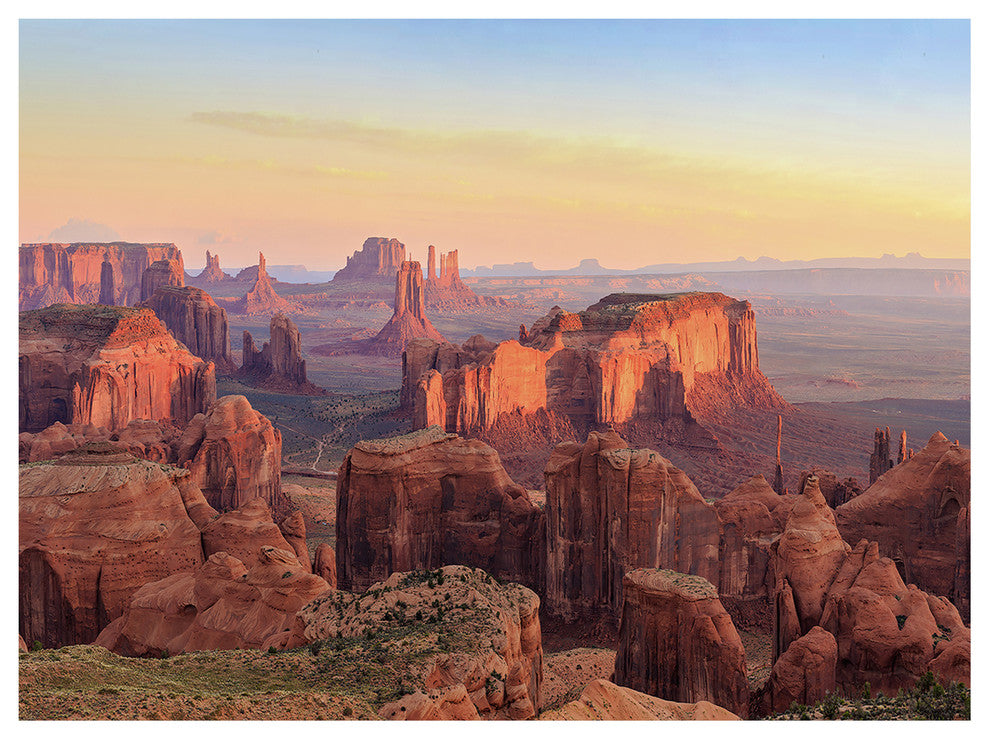 Hunts Mesa Panorama, Landscape Canvas Art Print, 40"x30"