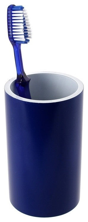 Round Toothbrush Holder, Resin, Blue