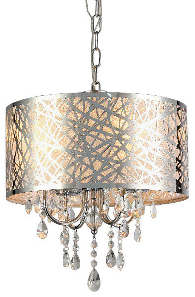 Abstract 4-Light Crystal Chandelier