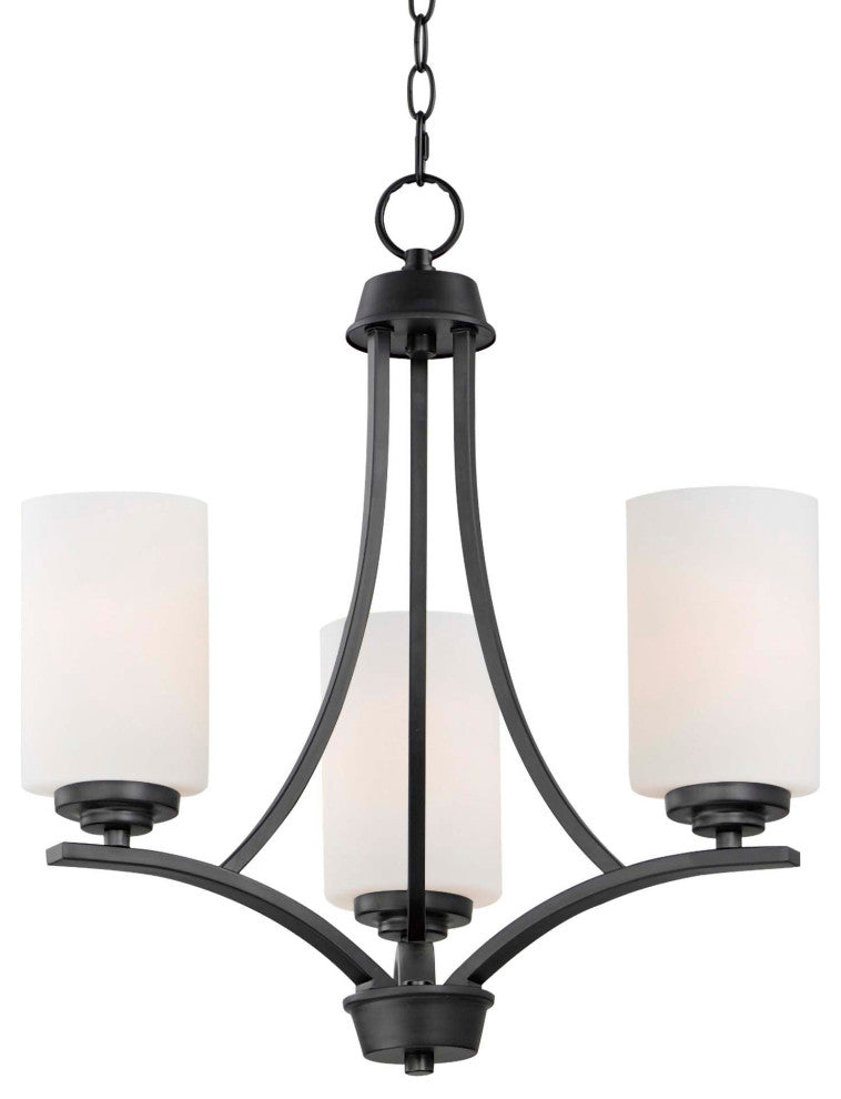 Maxim 20033 Deven 3 Light 18"W Pillar Candle Multi Light Pendant - Black