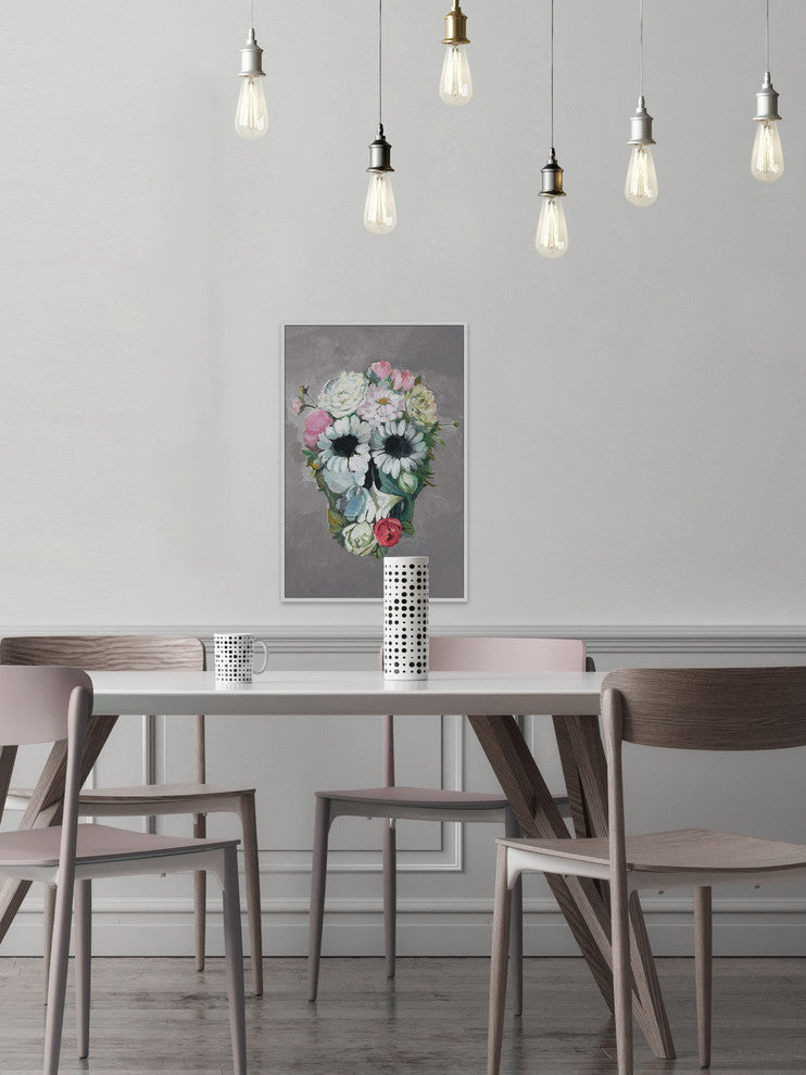 "Enjoy Flower" Floater Framed Painting Print on Canvas, 24"x36"