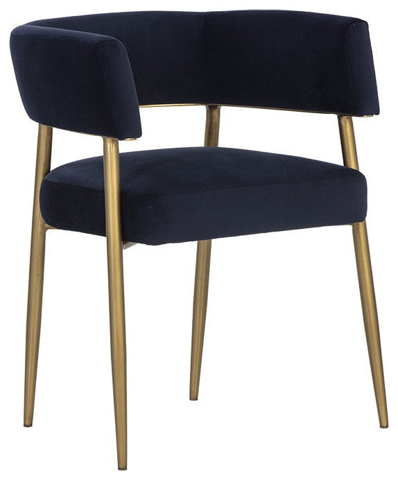 Maestro Dining Armchair, Abbington Navy