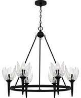 Shea Six Light Chandelier in Matte Black