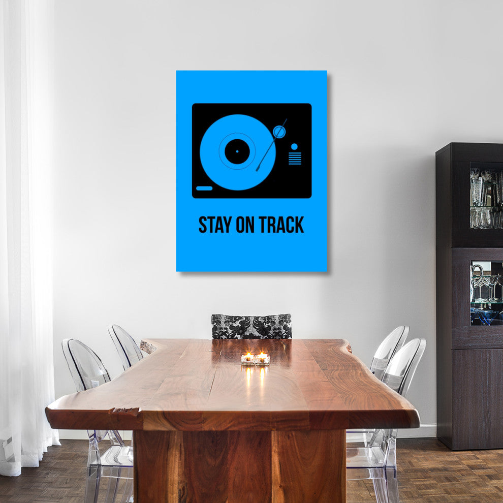 "Stay On Track Blue" Poster Fine Art Print