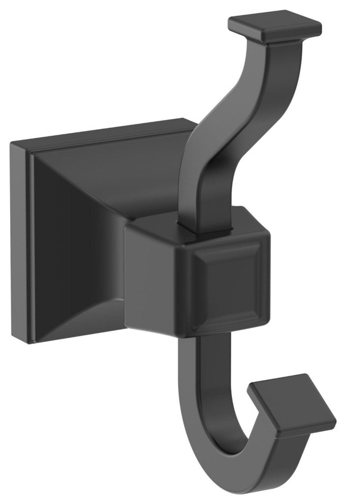 Mulholland Traditional Single Robe Hook, Matte Black