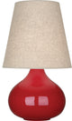 June Accent Lamp, Buff, Ruby Red