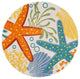 Nourison Aloha 4' x Round Multicolor Coastal, Nautical & Beach Area Rug