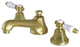 Kingston Brass Widespread Bathroom Faucet With Brass Pop-Up, Brushed Brass