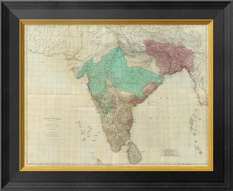 "Composite: East Indies with roads, 1768"  by Thomas Jefferys, 20x17"