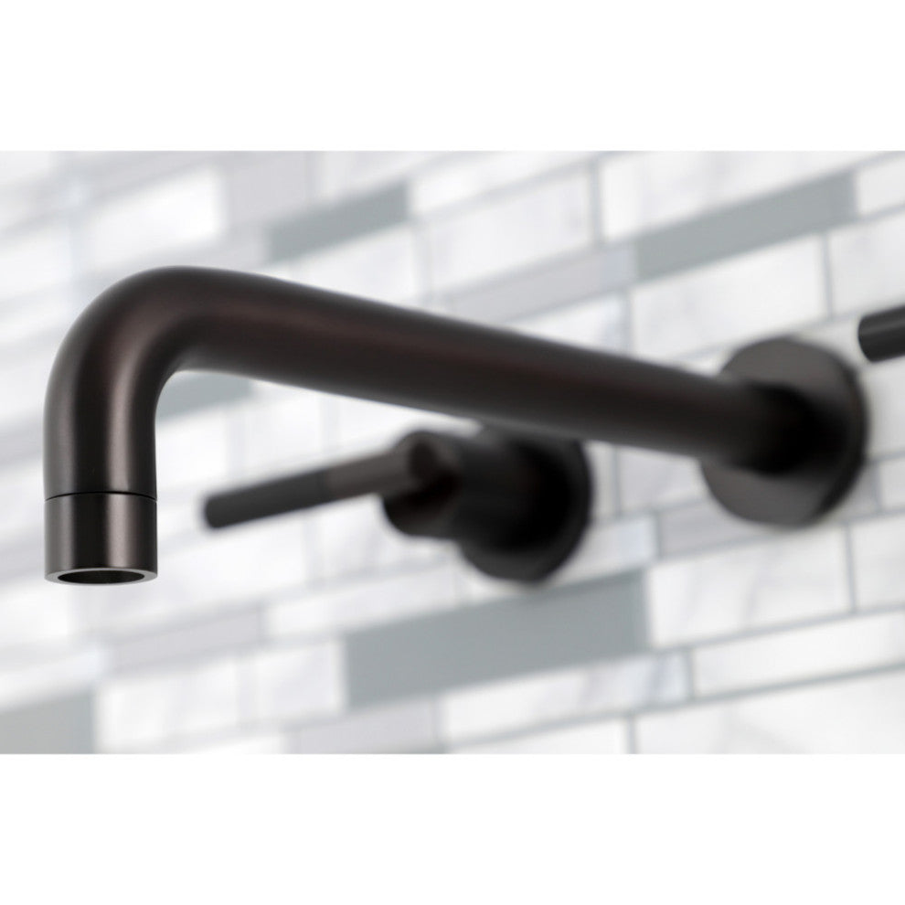 KS8025CKL Two-Handle Wall Mount Tub Faucet, Oil Rubbed Bronze