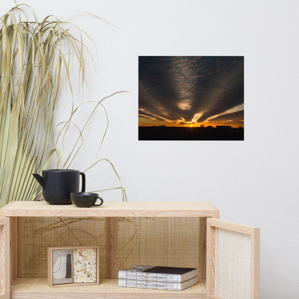 Sunset Indian River Inlet Landscape Photo Unframed Wall Art Print, 16" X 20"