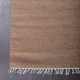 HAND WOVEN FLAT WEAVE KILIM WOOL ECO-FRIENDLY AREA RUGS-Solid,Light Brown