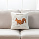 Farmhouse Animals Throw Pillow, Set of 2, Squirrel
