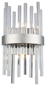 Dallas 2-Light Chrome and Clear Wall Sconce