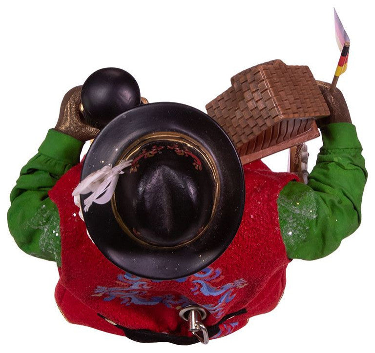 Kurt Adler 11" Fabrich Musical German Santa